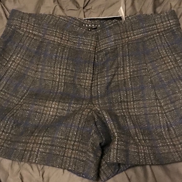 Theory Pants - NEVER WORN Theory Wool Plaid Shorts